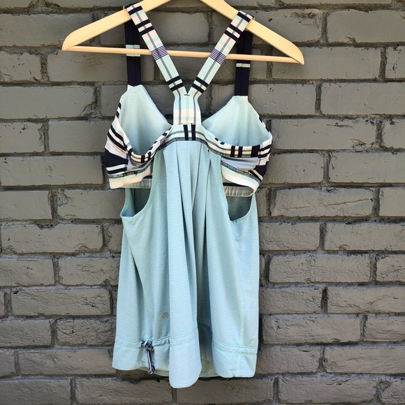 lululemon athletica Tops - LLL Polar Haze Seastriped Pattern Yoga Tank sz 10
